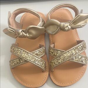 Gold Glitter Toddler Sandals